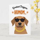 Carte Humour Canin à Points (Fleur jaune)