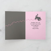 Carte Humour Chat Gris Anniversaire (Intérieur)