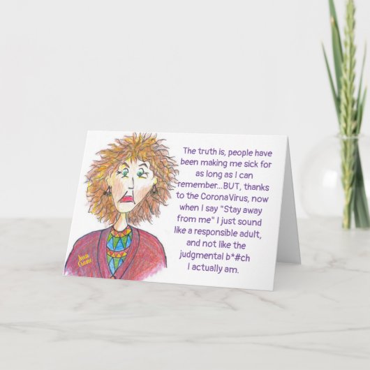 Carte Humour CoronaVirus (Devant)