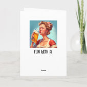 Carte Humour d'alcool amusant (Dos)