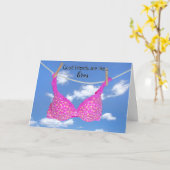 Carte Humour d'amitié pour la barre rose (Fleur jaune)