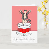 Carte Humour d'anniversaire (Fleur jaune)
