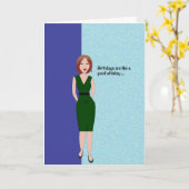 Carte Humour d'anniversaire (Fleur jaune)