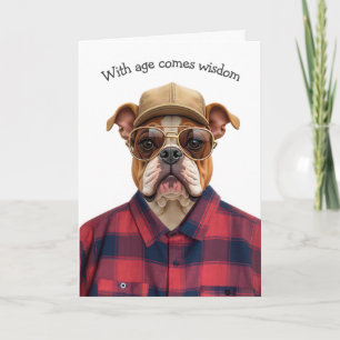 Carte Humour d'anniversaire de Bulldog