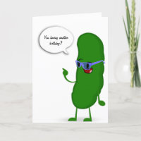 humour d'anniversaire de cornichon vert