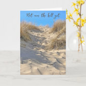 Carte Humour d'anniversaire de la dune de sable (Fleur jaune)