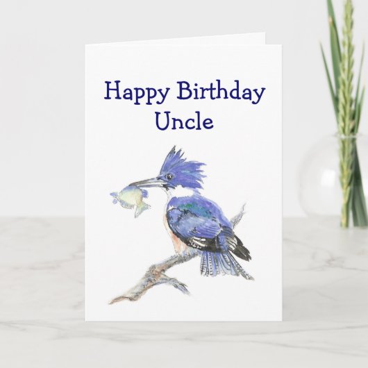 Carte Humour d'anniversaire de l'oncle de pêche Le marti (Devant)