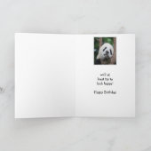 Carte Humour d'anniversaire de l'ours de Panda triste (Intérieur)