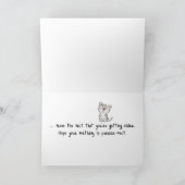 Carte Humour d'anniversaire de naissance du sac en (Intérieur)