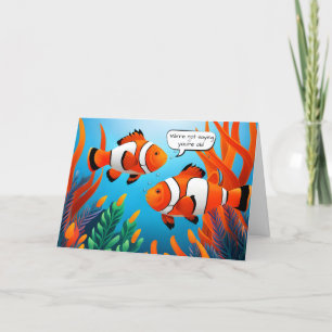 Carte Humour d'anniversaire de poisson clown