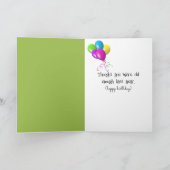 Carte Humour d'anniversaire de vache lunaire (Intérieur)