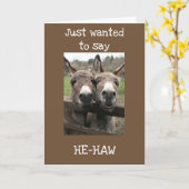 CARTE HUMOUR D'ANNIVERSAIRE DES ÂNES DE LA COMIQUE "SUR  (Fleur jaune)