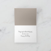 Carte Humour d'anniversaire du chimpanzé (Intérieur)