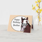 Carte Humour d'anniversaire du frère avec un dessin de c (Fleur jaune)