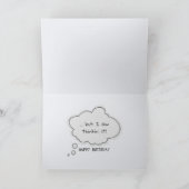 Carte Humour d'anniversaire du poisson à cornes de fleur (Intérieur)