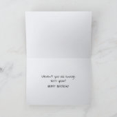 Carte Humour d'anniversaire du poisson à cornes de fleur (Intérieur)