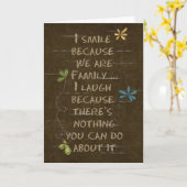 Carte Humour d'anniversaire familial (Fleur jaune)