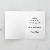 Carte Humour d'anniversaire ne mangez pas tout ce gâteau (Intérieur)
