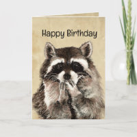 Humour d'anniversaire Raccoon Amoureux des animaux