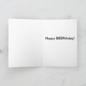 Carte Humour de bière d'anniversaire (Intérieur)