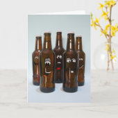 Carte Humour de bière d'anniversaire (Fleur jaune)