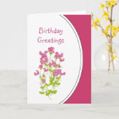 Carte Humour de Birthday (Fleur jaune)