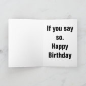 Carte Humour de chat d'anniversaire (Intérieur)