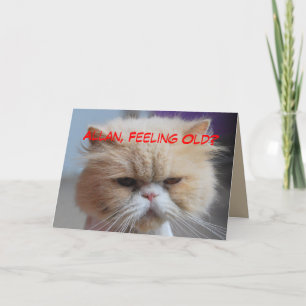 Carte Humour de chat persan d'anniversaire de frère