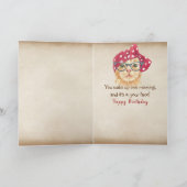 Carte Humour de chat Tabby Anniversaire (Intérieur)