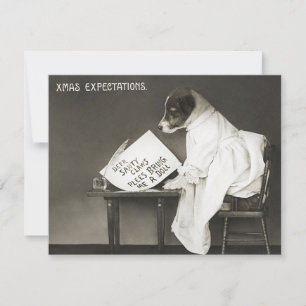 Carte Humour de chiot de Noël