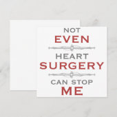 Carte Humour de chirurgie cardiaque (Devant / Derrière)