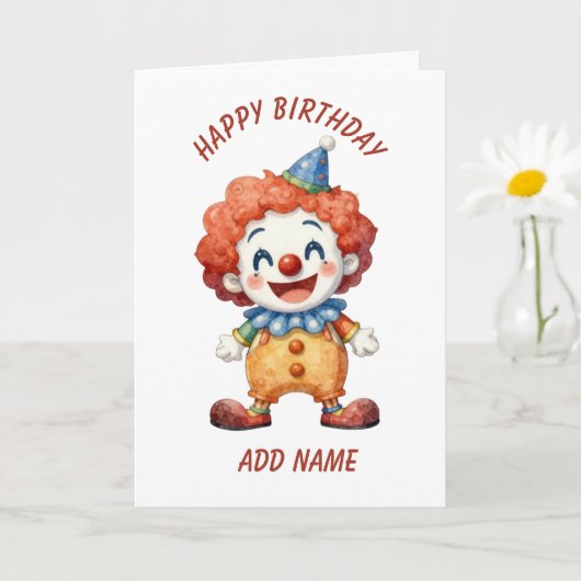 Carte Humour de cirque clownesque (Petite plante)
