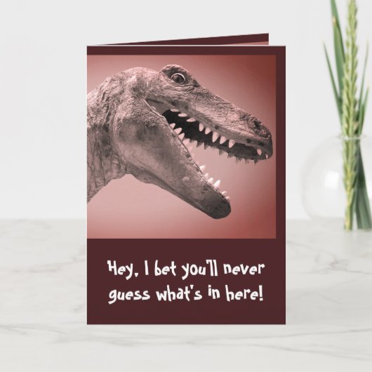Carte Humour de dinosaure (Devant)