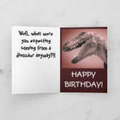 Carte Humour de dinosaure (Intérieur)