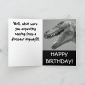 Carte Humour de dinosaure (Intérieur)