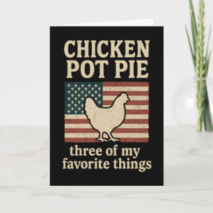 Carte Humour de Ferme Poulet Pot Pie au Poulet Graphique