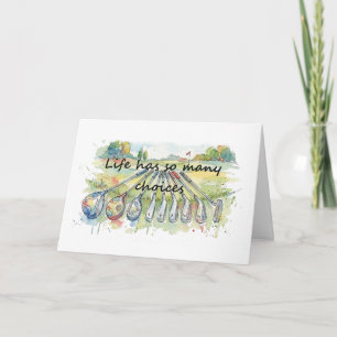 Carte Humour de golf pour anniversaire Citation sur les