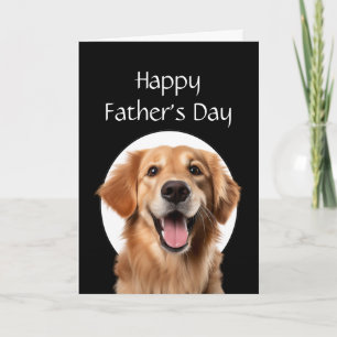Carte Humour de la Fête des Pères Golden Retriever Chien