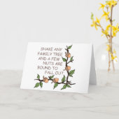 Carte Humour de l'arbre généalogique (Fleur jaune)