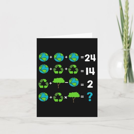 Carte Humour De L'Enseignant Math Jour De La Terre Ordre (Devant)