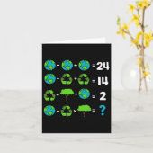 Carte Humour De L'Enseignant Math Jour De La Terre Ordre (Fleur jaune)