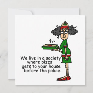 Carte Humour de livraison de pizza