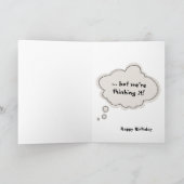 Carte Humour de l'ours d'anniversaire (Intérieur)