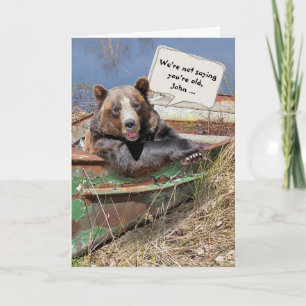 Carte Humour de l'ours d'anniversaire
