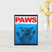 Carte Humour de mème de chat de pattes Funny Kitty Lover (Fleur jaune)