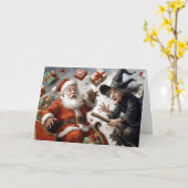 Carte Humour de Noël et d'Halloween (Fleur jaune)