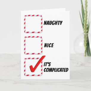 Carte Humour de Noël Méchant ou Gentil