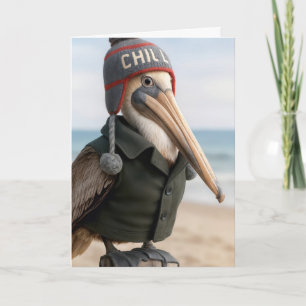 Carte Humour de pélican d'anniversaire
