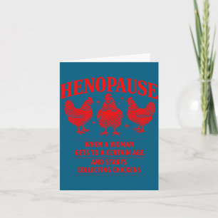 Carte Humour de poule à la ménopause Ferme Volaille