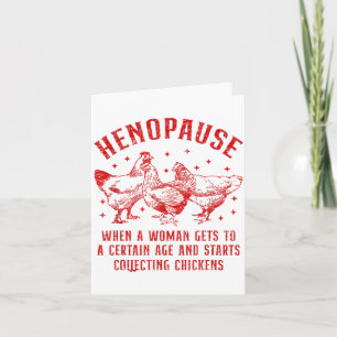 Carte Humour de poule de ménopause Ferme Avicole Collect